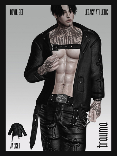[TRAUMA] - DEVIL Jacket (Black Leather) [Legacy]