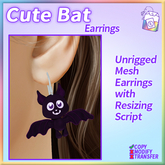 ~TL~ Cute Bat Earrings