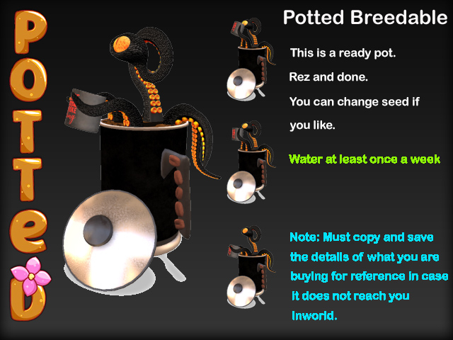 Potted ~ Kaffeine Karnivore Pot - Black