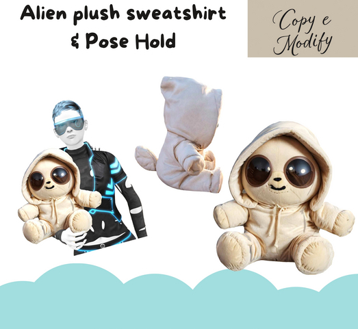 (AL) Alien plush sweatshirt & Pose Hold