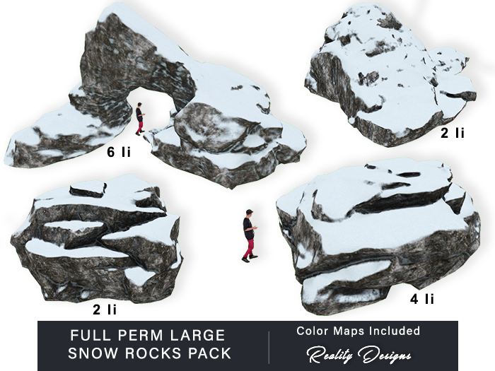 Full Perm large Snow Rocks Pack Mesh