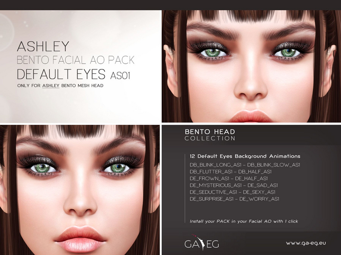 [GA.EG] Ashley Bento Facial AO Pack - AS01 Default Eyes