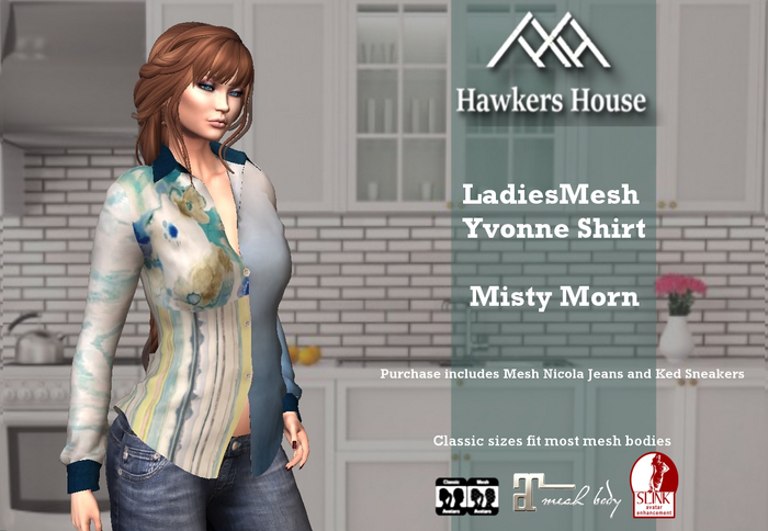 *HH* Ladies Mesh Yvonne Shirt Misty Morn