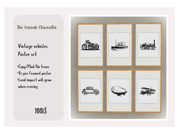 TFC - Vintage Vehicles Poster set 
