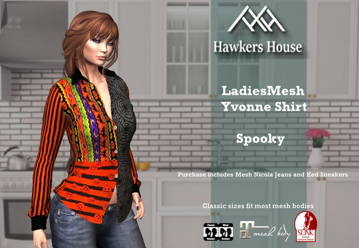 *HH* Ladies Mesh Yvonne Shirt Spooky