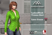 *HH* Ladies Mesh Yvonne Shirt Lime Print