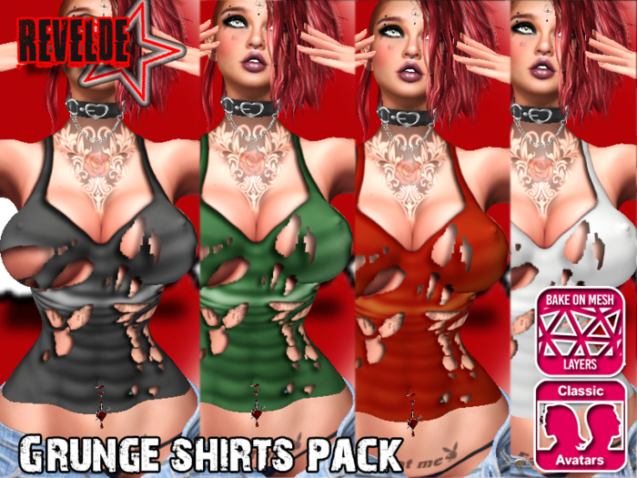 BOLSA REVELDE Grunge shirts pack