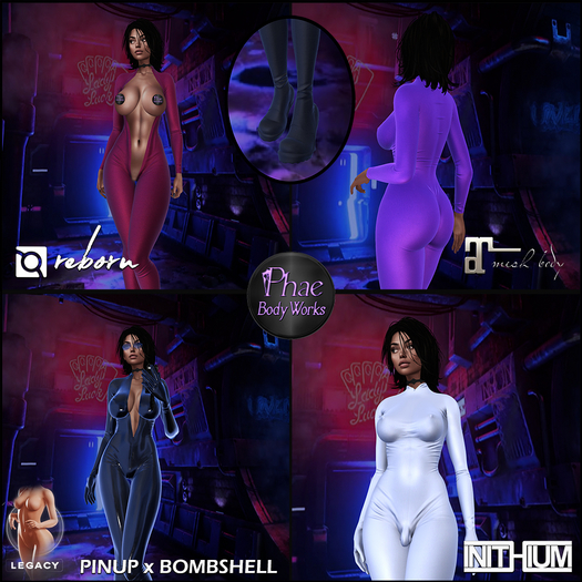 PBW Catsuit PBR 2K Textures -Solid Color-   (Boxed)