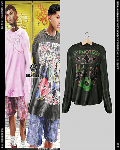DUALIZED.-_-. Oversized Sweater.(Hypnotized)