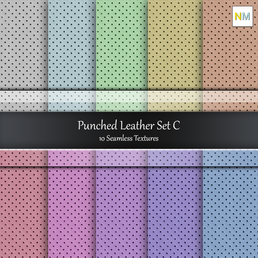 Punched Leather Set C Full Perm Fabrics NM