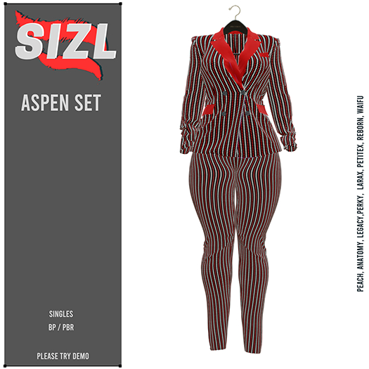 SIZL ASPEN SET Black Red Stripe [UNPACK]