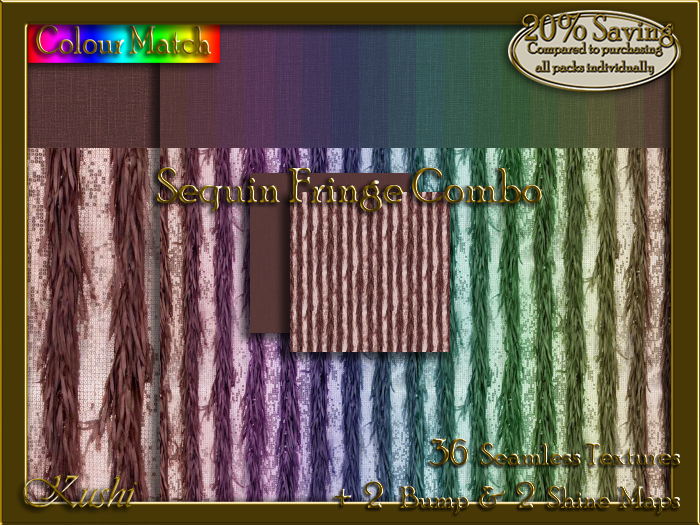 Sequin Fringe COMBO Seamless Texture Bundle