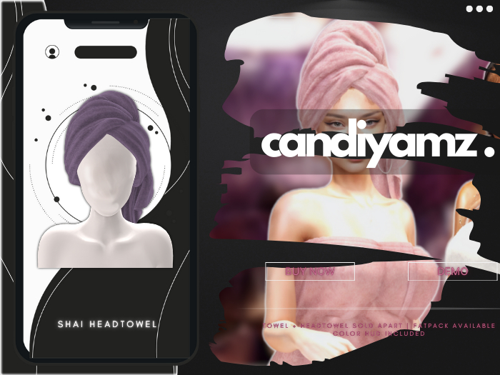 [CY] shai . purple . head towel :: [ADD]