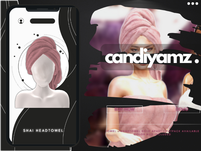 [CY] shai . pink . head towel :: [ADD]