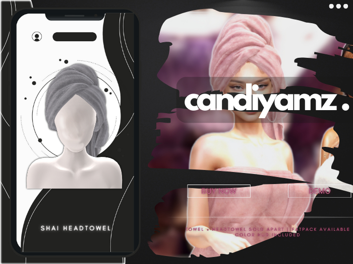 [CY] shai . gray . head towel :: [ADD]