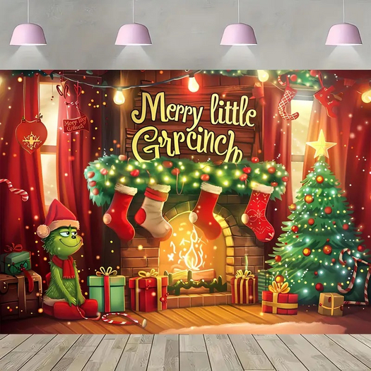 CHRISTMAS GRINCH FIREPLACE TEXTURE