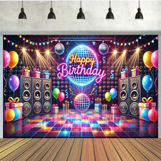 BIRTHDAY NEON SPEAKER TEXTURE