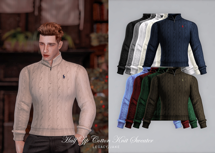 KLN SZN - Half Zip Cotton Knit Sweater Fatpack