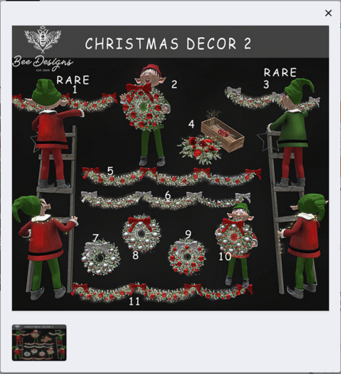 01 Bee Designs Country Christmas RARE