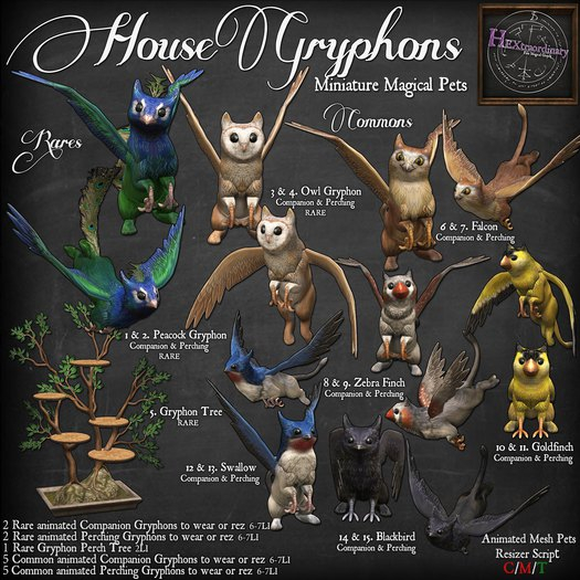 3. *HEXtraordinary* Owl Gryphon - Companion - RARE