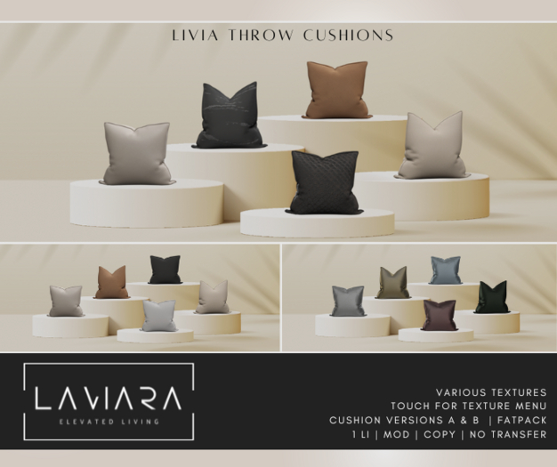 LAVIARA - Livia Throw Cushion - FATPACK