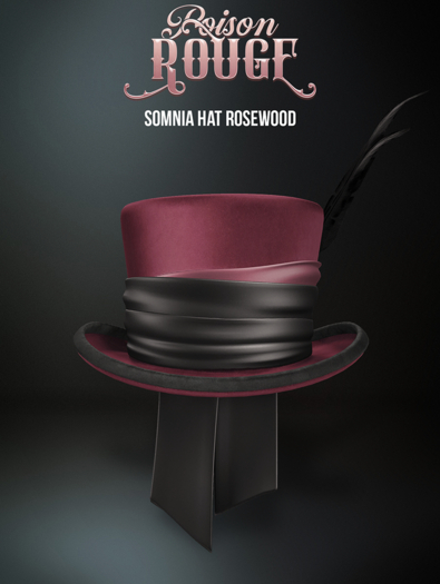 POISON ROUGE Somnia Hat Rosewood
