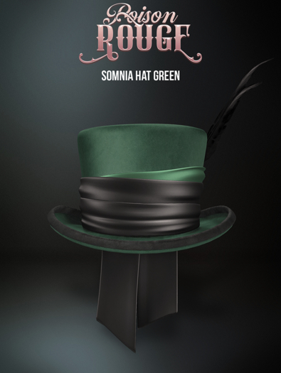 POISON ROUGE Somnia Hat Green