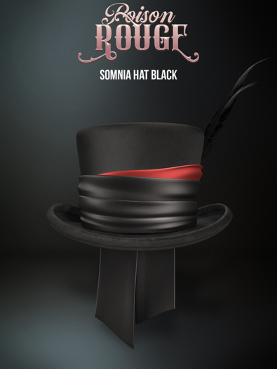 POISON ROUGE Somnia Hat Black