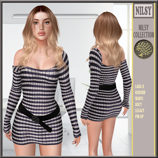STRIPE KNIT DRESS