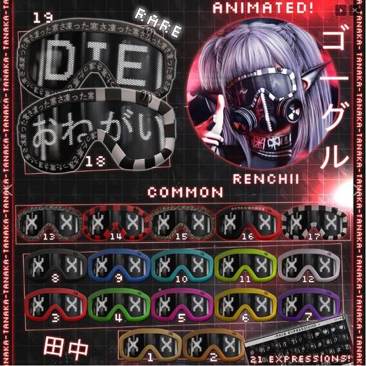 [TNK] RENCHII GOGGLES - DARKSIDE #18 RARE