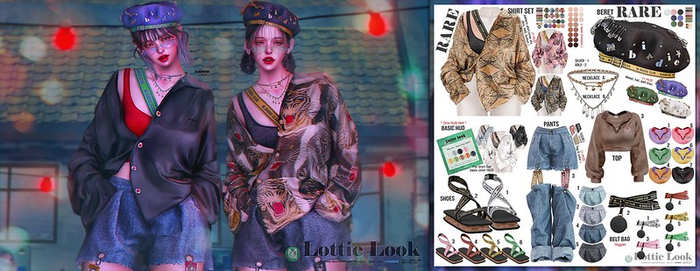 `M.BIRDIE / Lottie look. SHIRT SET RARE