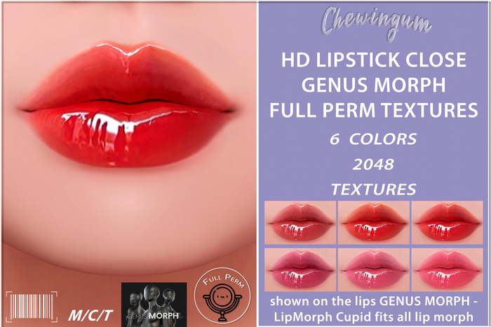 Chewingum HD LIPSTICK GENUS MORPH FULL PERM CLOSE BOX