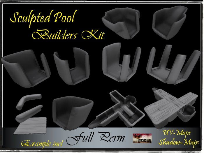 sculpted pool builders kit FULL PERM UV+Shadow-Maps