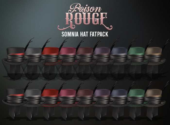 POISON ROUGE Somnia Hat FATPACK 