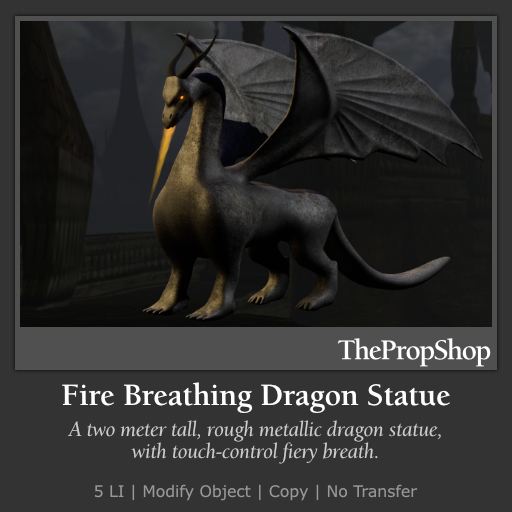 TPS Fire Breathing Dragon Statue