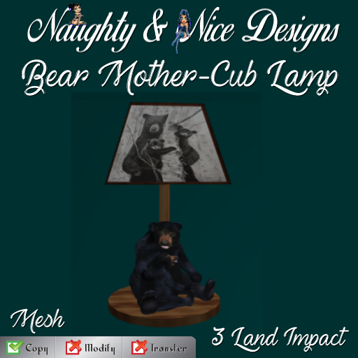 {N&ND}Bear Mother -Cub Lamp
