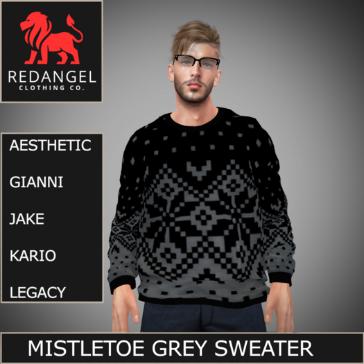 Mistletoe Grey Sweater **NEW FOR CHRISTMAS 2024**