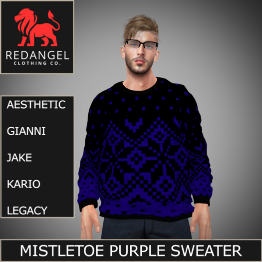 Mistletoe Purple Sweater **NEW FOR CHRISTMAS 2024**