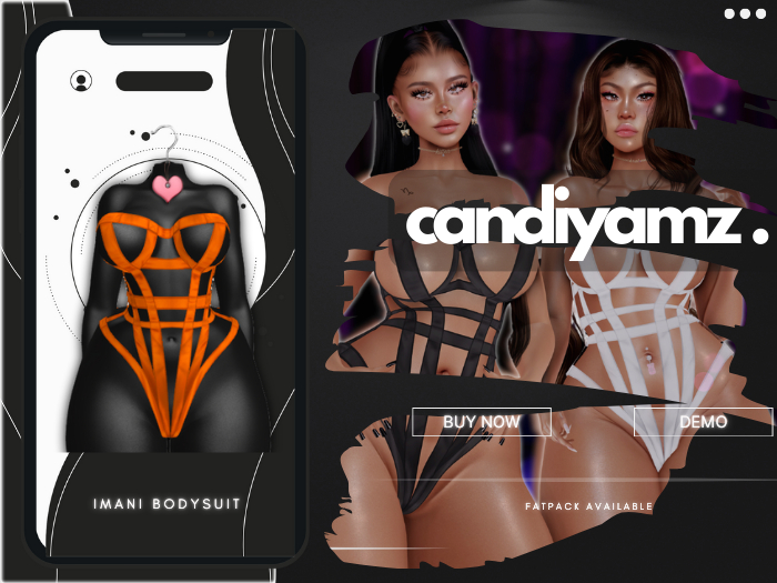 *CY* Imani . Orange . Bodysuit :: (Add)