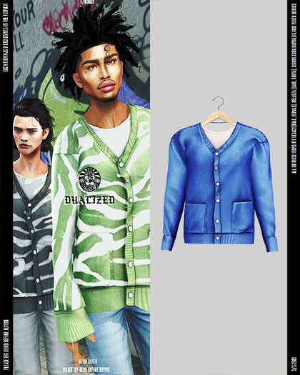 DUALIZED.-_-. Devin Cardigan (Blue)
