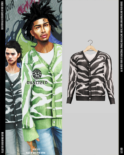 DUALIZED.-_-. Devin Cardigan (Zebra)