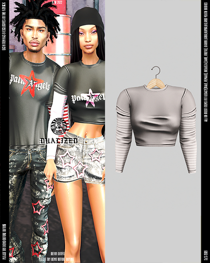 DUALIZED.-_-. Double Crop.(Grey)