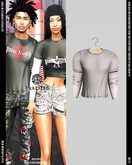 DUALIZED.-_-. Double Shirt.(Grey)