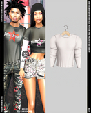 DUALIZED.-_-. Double Shirt.(White)