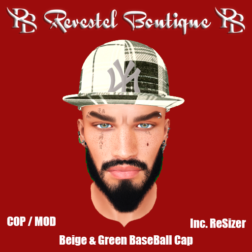 RB - Cap (Beige & Green)