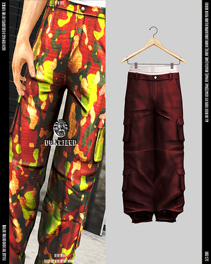 DUALIZED.-_-. WideLeg Trousers .(Red)