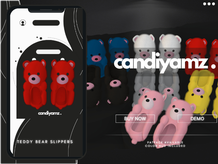 *CY* Teddy Bear . Cherry . Slippers // (Add)