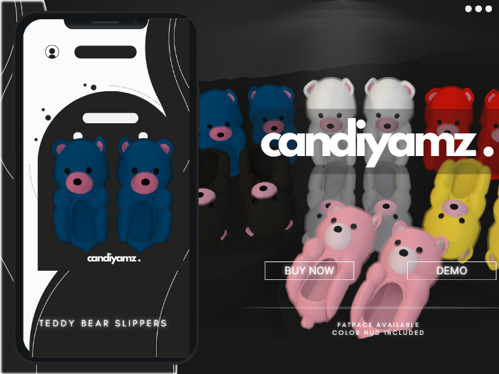 *CY* Teddy Bear . Blueberry . Slippers // (Add)