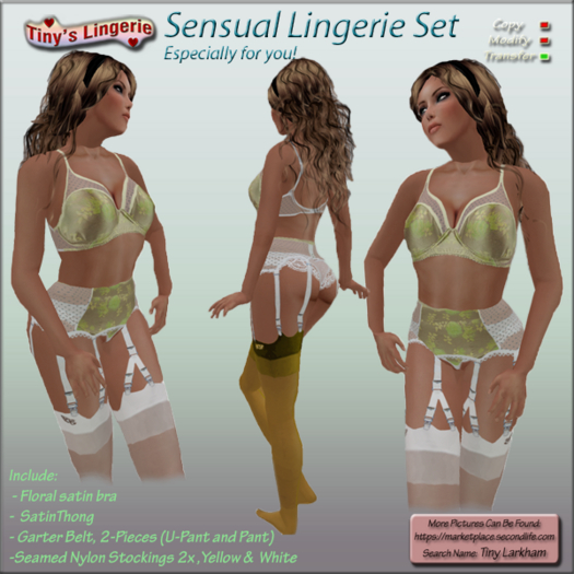 Nomi Lingerie Set, Yellow