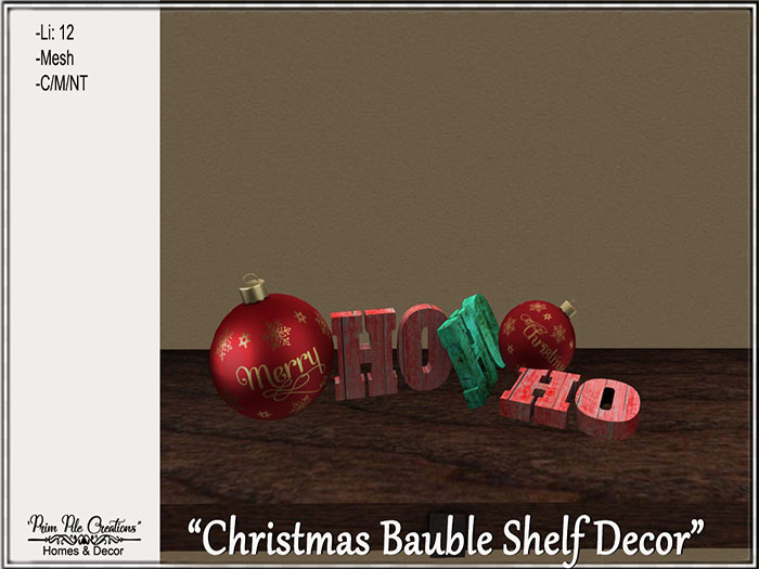 ~PPC~ Christmas Bauble Shelf Decor  